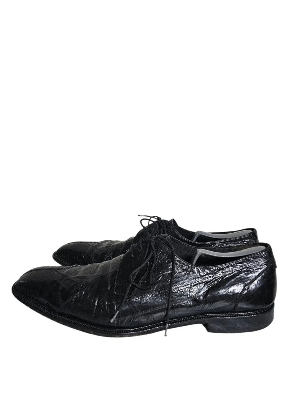 Belvedere Exotic Black Crocodile Dress Shoes Handmade Mens Sz 13 RARE SHOES